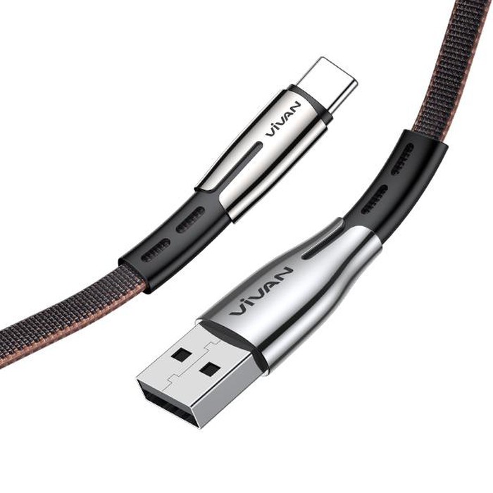 Vivan kabel data BTK-C type-c 3A fast data sync 1M black+brown