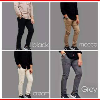  Celana  Chino Pria  Bahan Adem Nyaman Katun Strecth Melar 