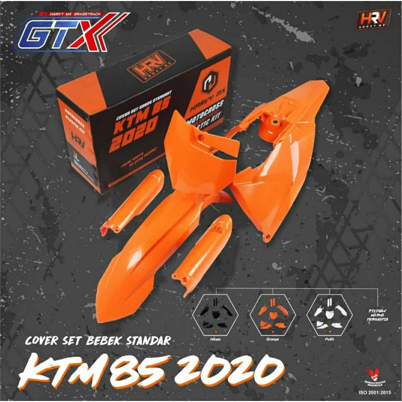 Cover Set Body Trail Set Bodykit HRV KTM 85 2020 TERBARU Hitam Putih Orange