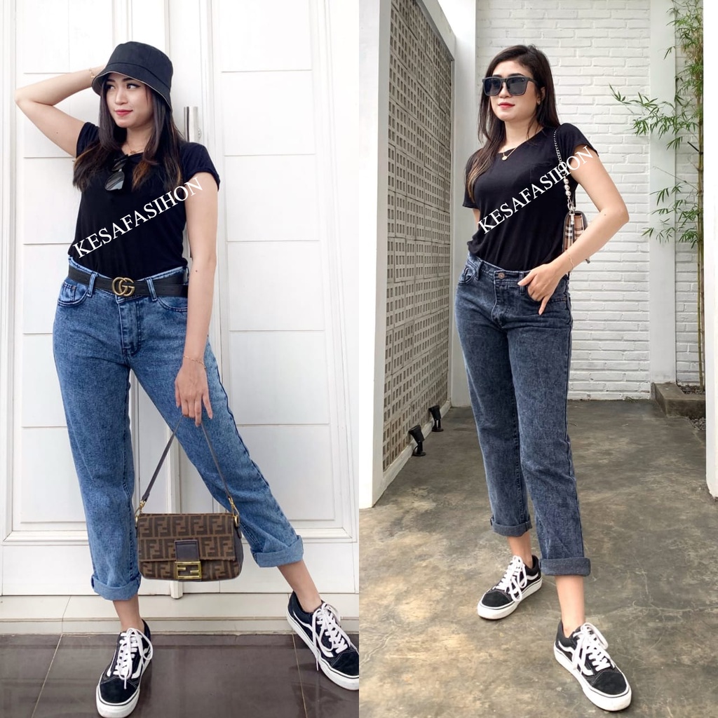 CELANA JEANS BOYFRIEND WANITA KEKINIAN //CELANA JEANS WANITA TERBARU