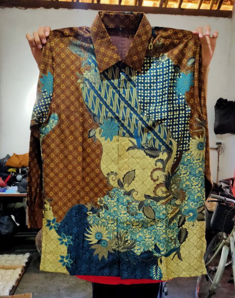 Kemeja Batik Semi Sutra Silky Premium Puring Istimewa
