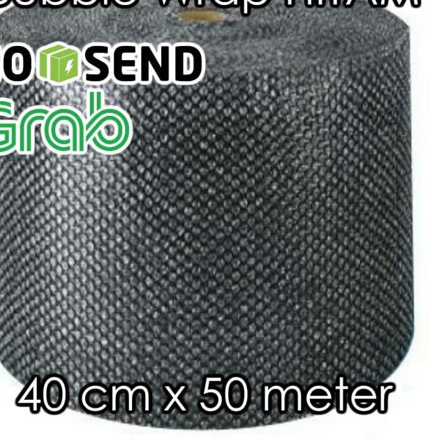 

➣ BUBBLE WRAP HITAM 40cm x 50m Buble Wrapping Pack Eceran Murah Black ♞
