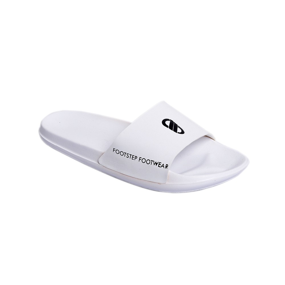 Sandal EVA Ringan Slop Jepit Santai Simple Pria Men Sendal Footwear | Retro 0.2 White | FORIND FSTP