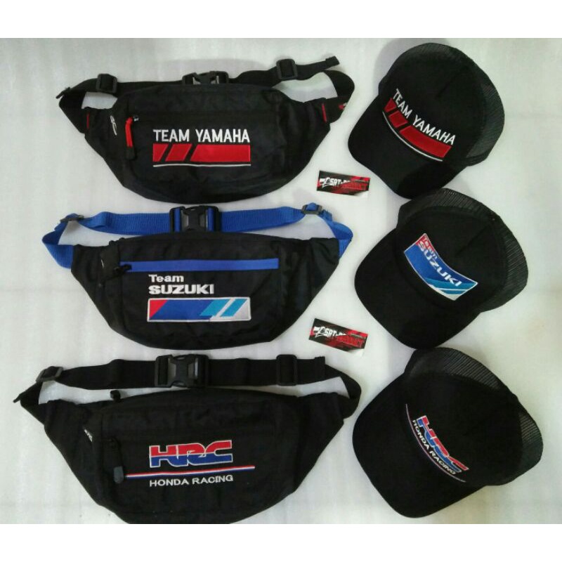 tas waistbag/slempang team suzuki. team yamaha. honda racing. HRC