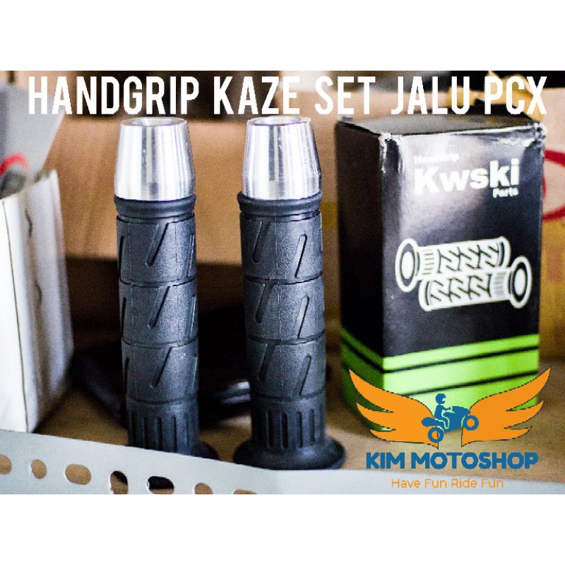 KIM- Handgrip Hanfat grip Kaze Set Jalu besi PCX Universal Vario Beat Supra Mio CB GL Tiger Satria FU