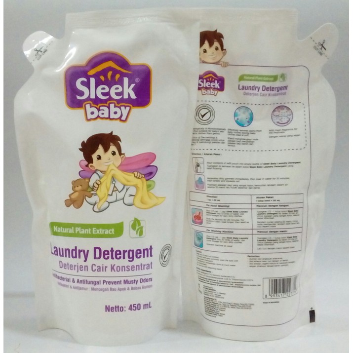 REFILL Sleek Baby Detergent - Detergen Pakaian Bayi - Sabun Pakaian Bayi