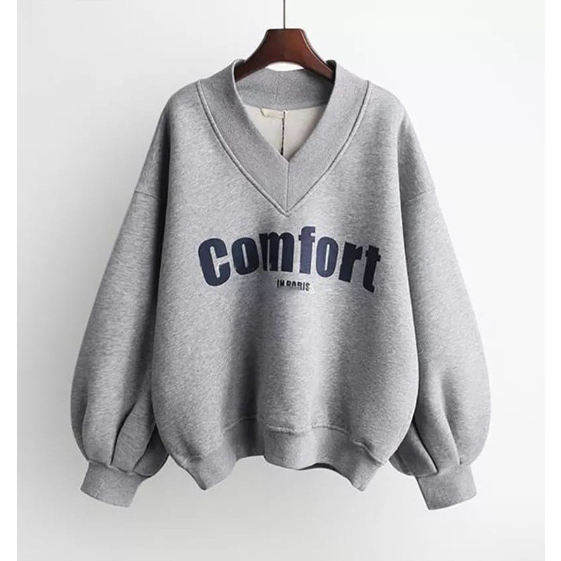 SWEATER WANITA - COMFORT SWEATER VNECK - SWEATER WANITA TERBARU