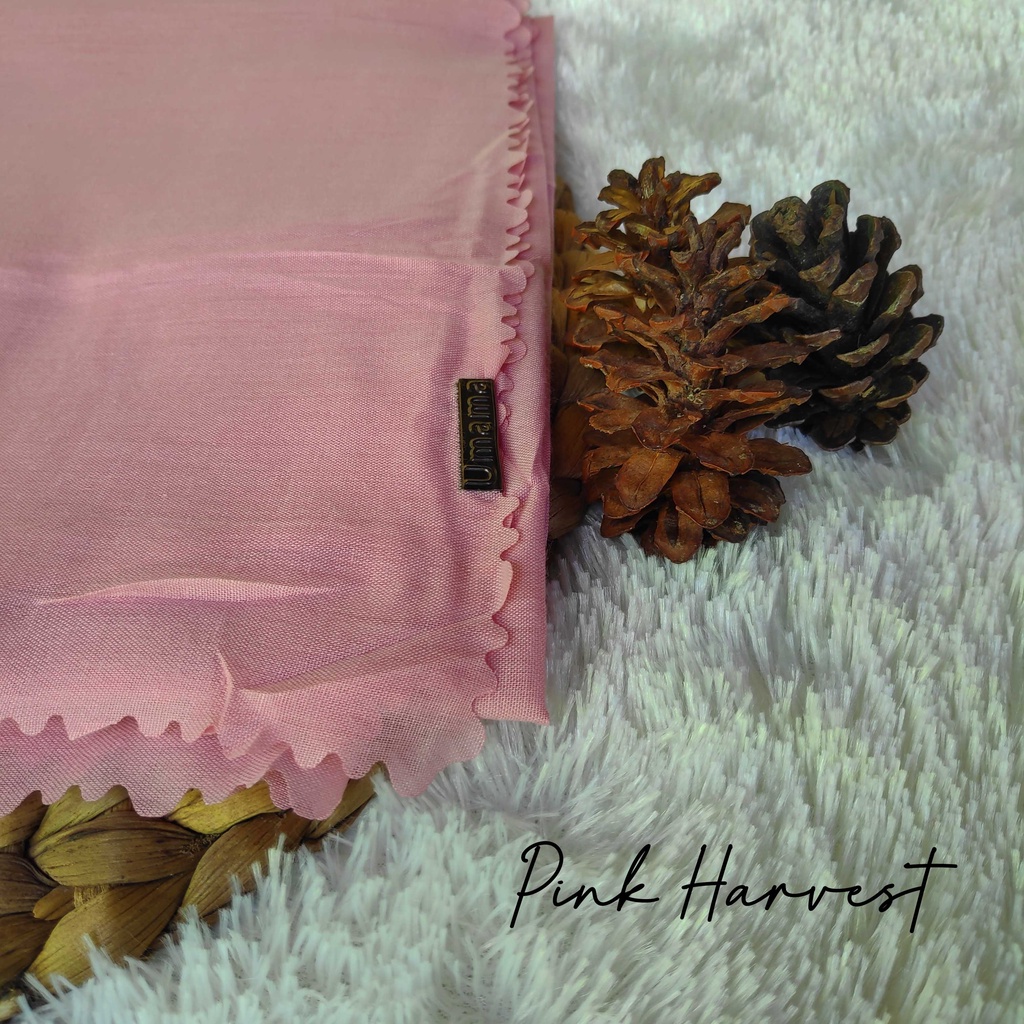 HIJAB SEGI EMPAT VOAL UMAMA LC, JILBAB LASERCUT, VOAL UMAMA, SEGI EMPAT VOAL-Pink Harvest