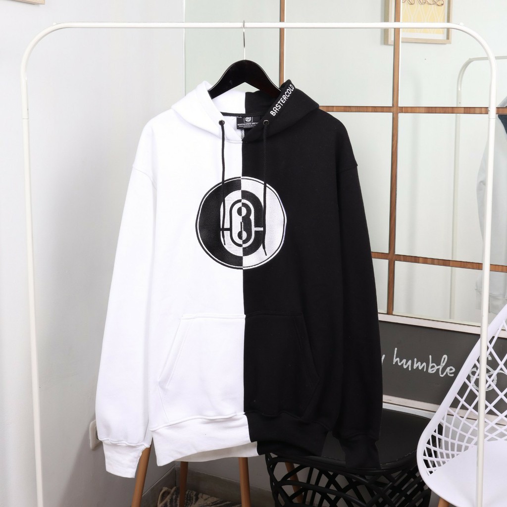 Jaket Sweater Hoodie BASTERCOLD COMBINASI – BlackWhite Edition Trendy Casual Unisex Good Brand Qual