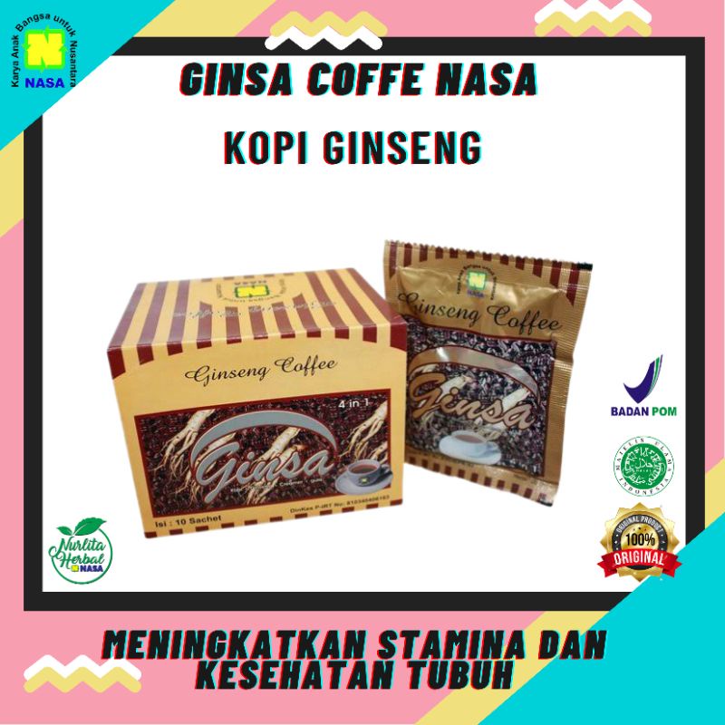 

kopi ginsa NASA / kopi herbal / kopi penambah stamina / kopi ginseng