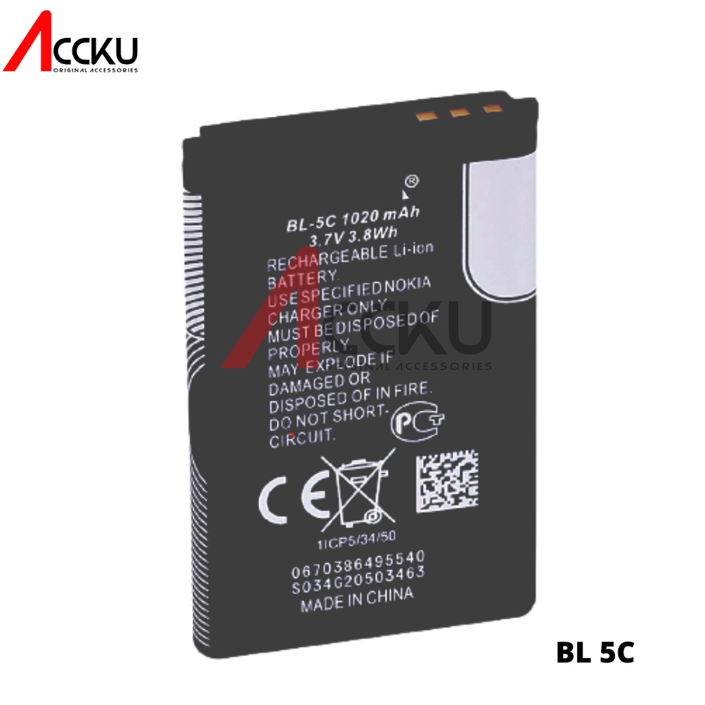 BATERAI NOKIA BL5C BATTERY NOKIA BL-5C ORIGINAL 100%