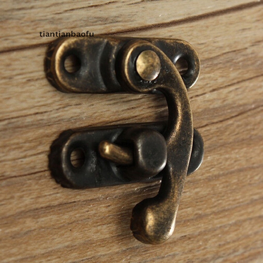 5 Pcs Kunci Pengait Kotak Perhiasan Antik Bahan Logam 5pcs / set Cincin Antik Bahan Metal