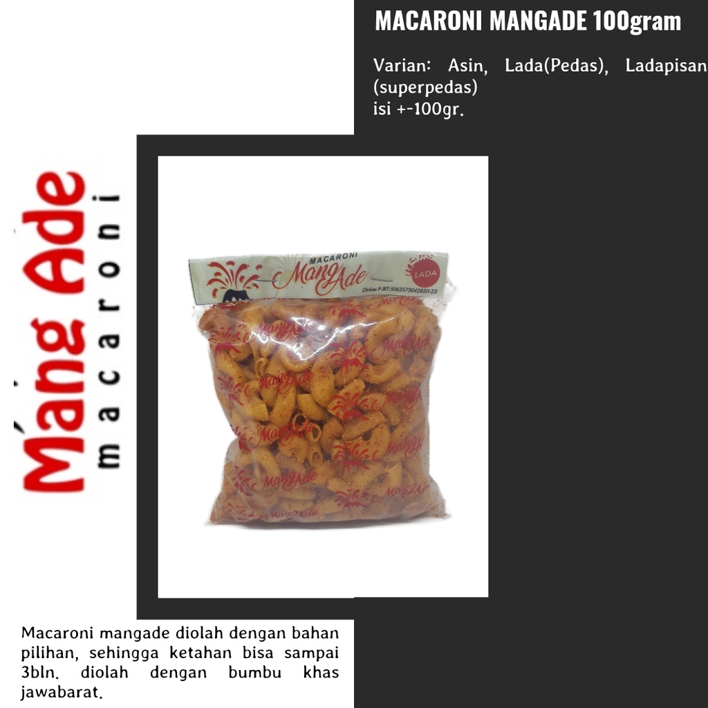 

Macaroni Bantet Mangade 100gr