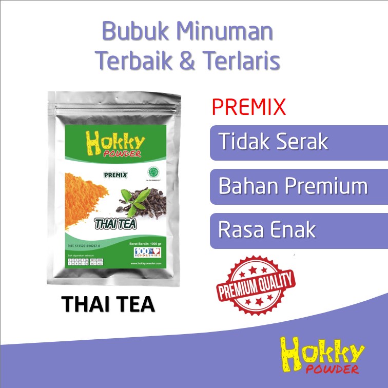 

Bubuk Minuman Bubble Drink Rasa THAI TEA Original Hokky Powder 1kg