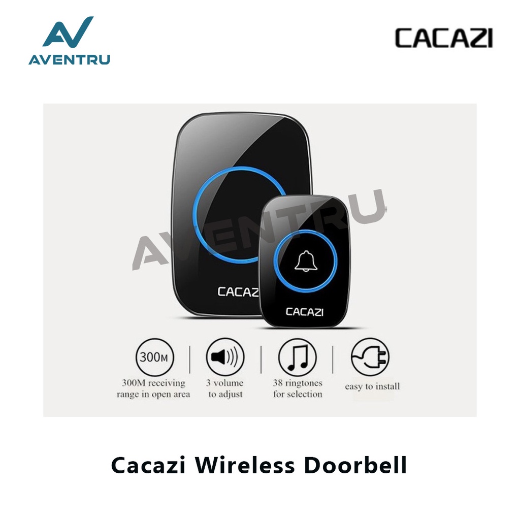 Cacazi Wireless Door bell Doorbell Waterproof IP44 Bel Pintu Rumah 1 Receiver