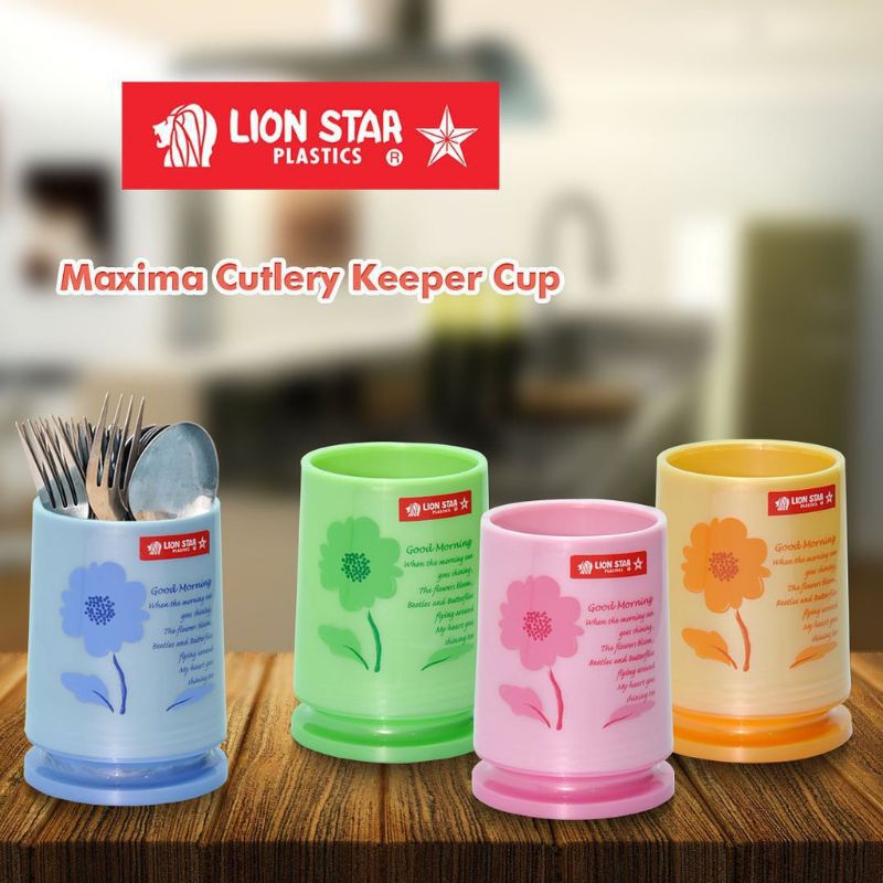 tempat sendok garpu sumpit Maxima Cutlery Keeper Cup TS-11 lion star / tempat atk / tampat pensil