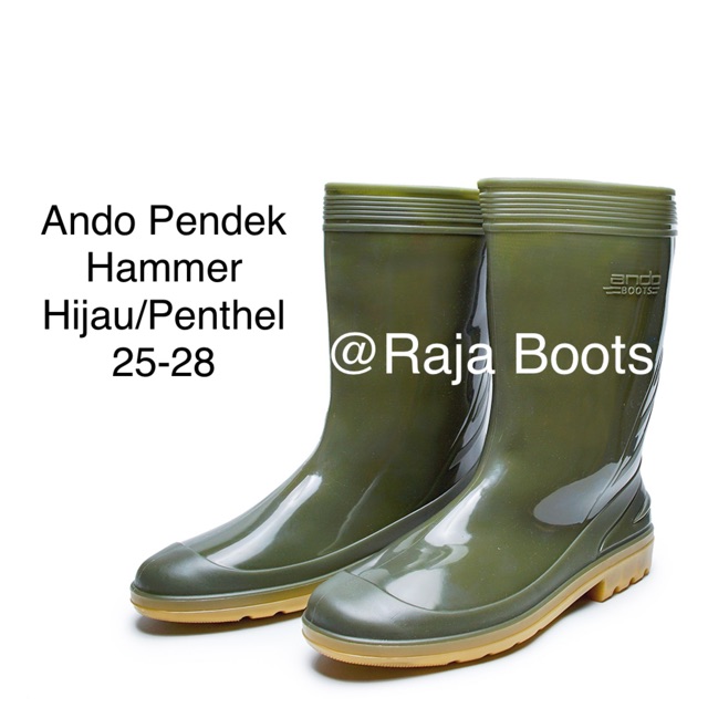 Sepatu Boot Ando Pendek Hammer Green