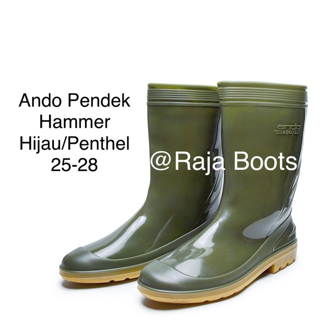 Sepatu Boot Ando Pendek Hammer Green