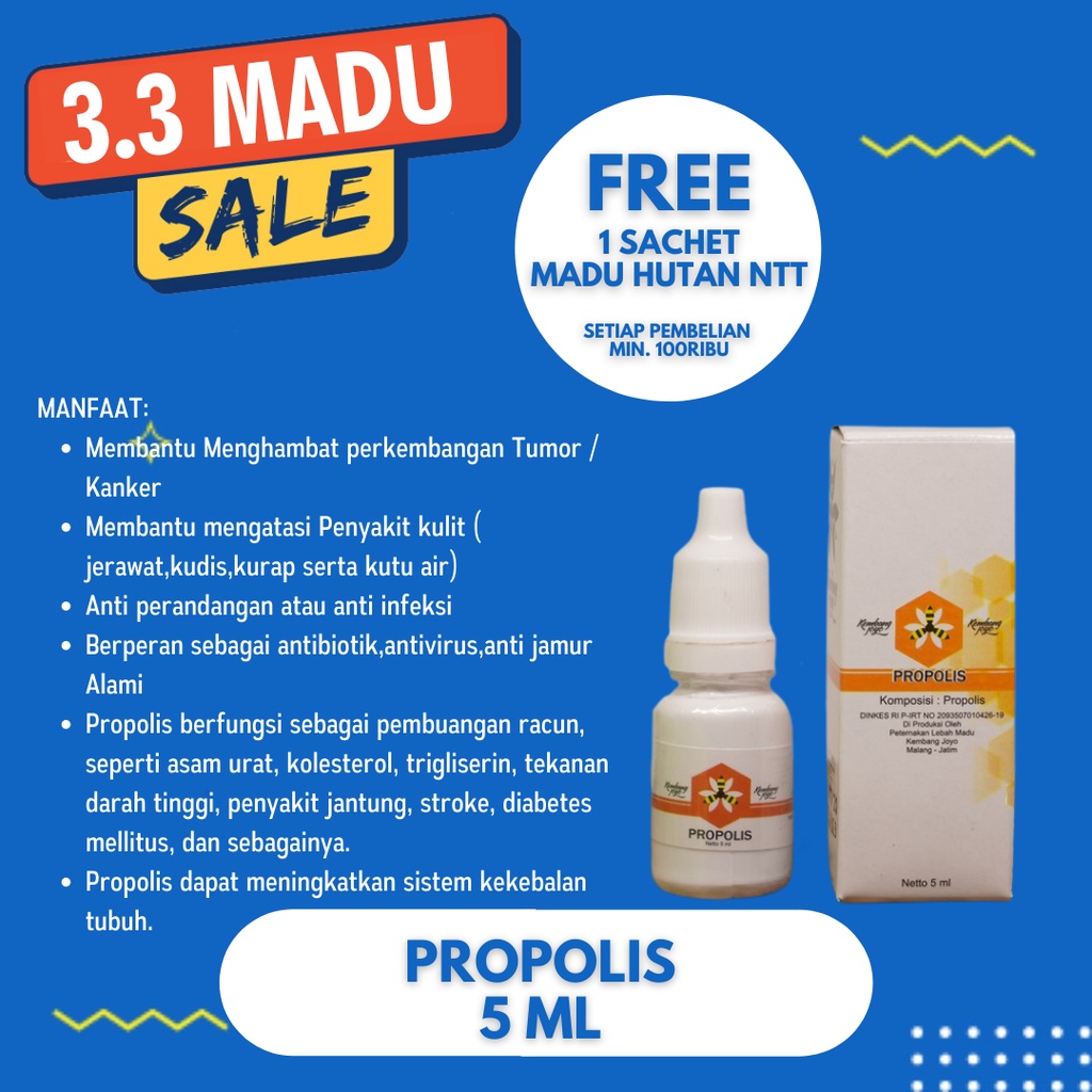 

Madu Kembang Joyo - Propolis 5ml