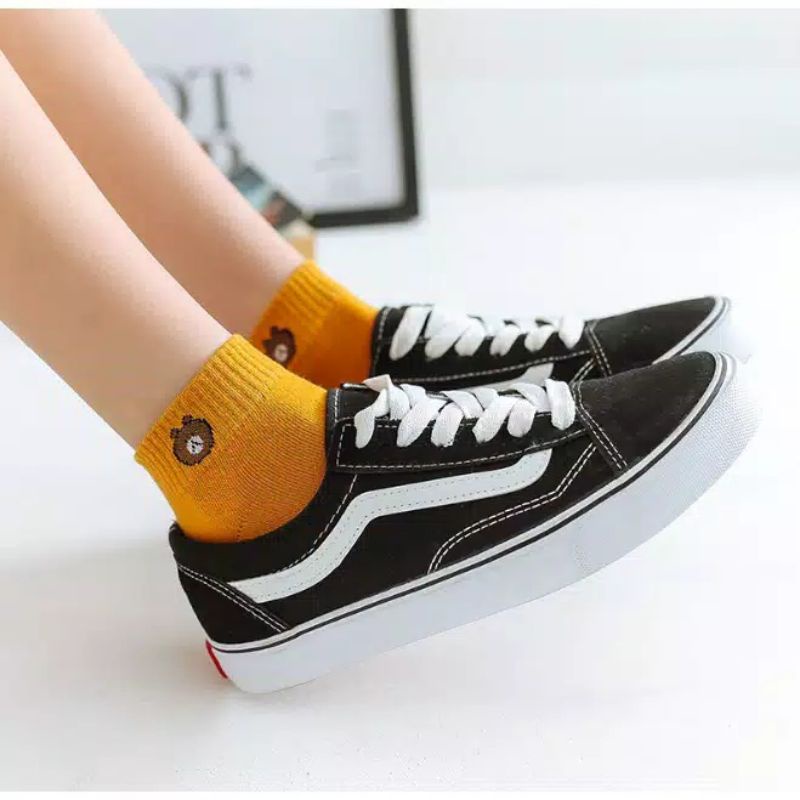 KAOS KAKI PENDEK BROWN CEWEK / KAOS KAKI SEMATA KAKI ANKLE WANITA-1