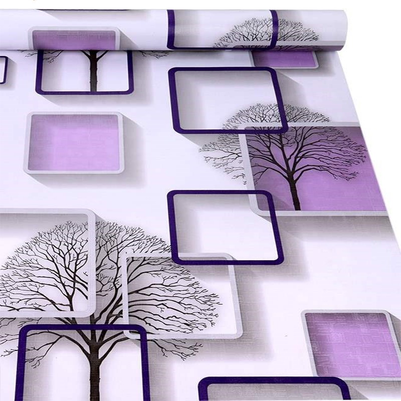 Wallpaper Dinding Motif 3D Kotak Polkadot Segetiga Ukuran 45Cm X 10M-GH046