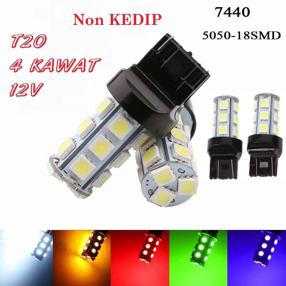 Led Stop Lamp Tancep 7443 T20 18 Titik Lampu Rem Lampu Sein Non Kedip Manteng Mobilio Brio Sigra Calya Jazz Crv Brv Terios Rush Xpander