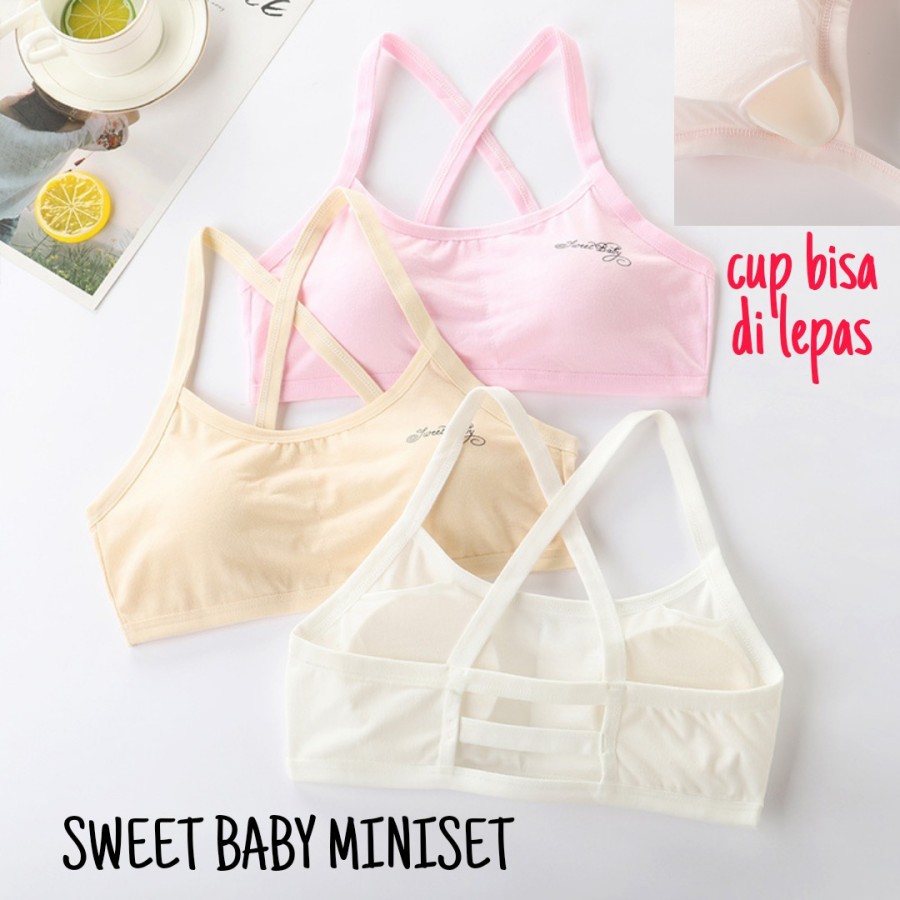 STAR BEAR MINISET ANAK REMAJA SD SMP PEREMPUAN BRA IMPOR KOREA ANAK LUCU PAKAIAN DALAM