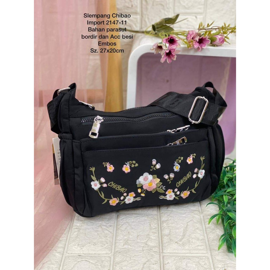 Tas Slempang Wanita Chibao 2147-11 Motif Bunga TERBARU. BISA BAYAR DITEMPAT.!!! CHIBAO SLEMPANG BARU