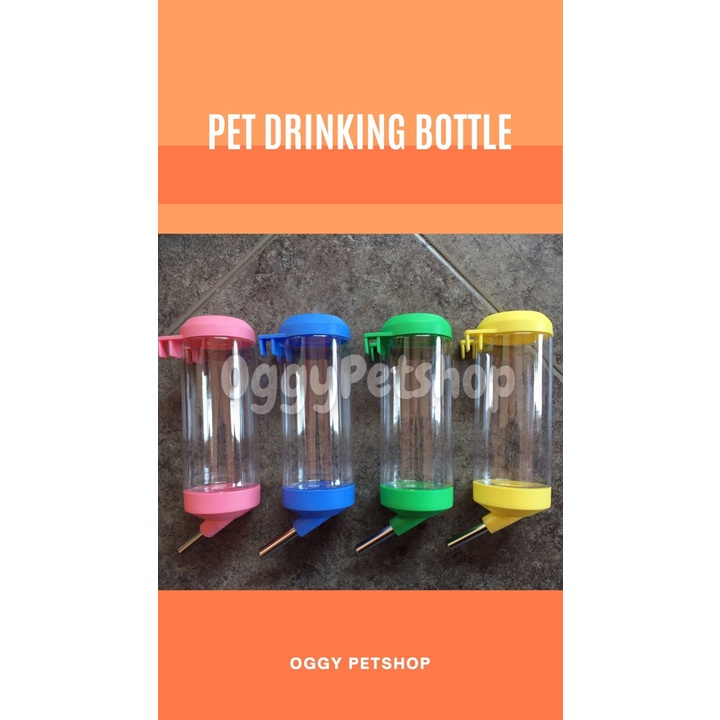 PET DRINKING BOTTLE Botol Minum Gantung Kucing Anjing Kelinci Hamster Varian Warna