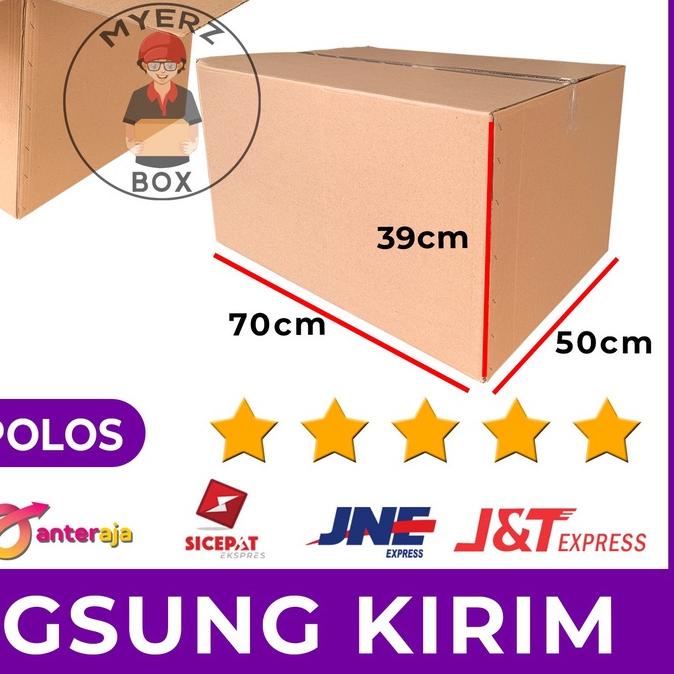 

➹ Kardus Besar Jumbo – Karton Box Polos 70 x 50 x 39 Utk Packing Pindahan ♝