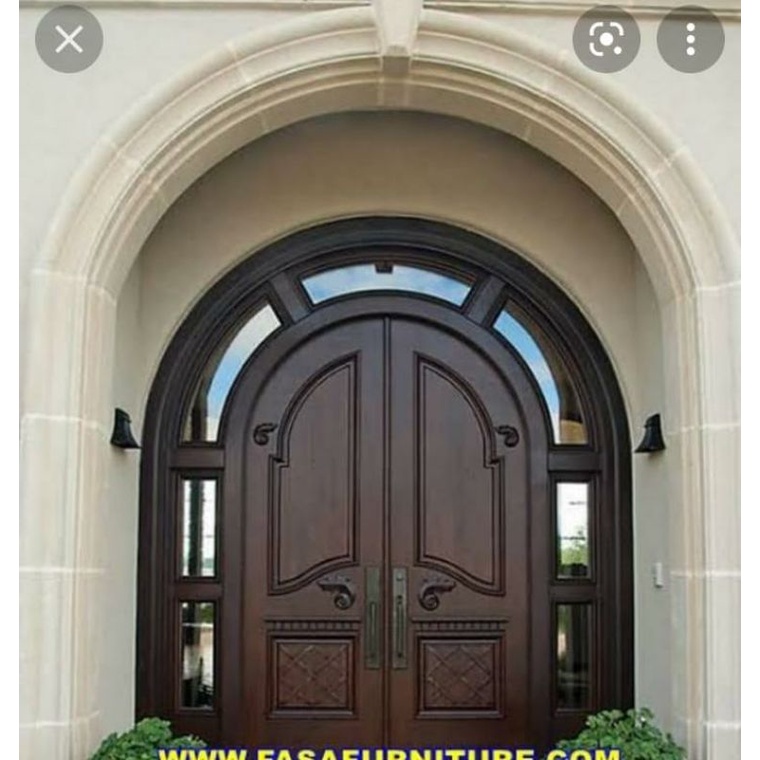 KUSEN PLUS PINTU JATI TPK MOTIF LENGKUNG