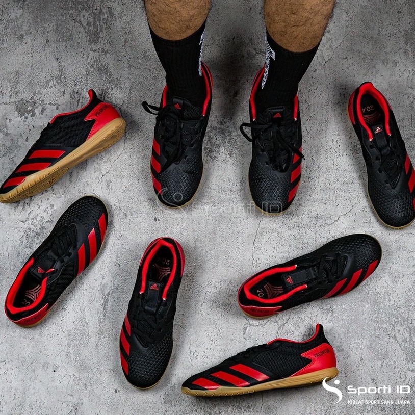 Sepatu Futsal Adidas Predator 20.4 IN - Black Red EE9580 Original