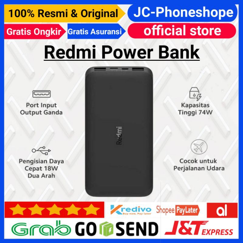 XIAOMI REDMI POWERBANK 20000Mah & 10000Mah - GARANSI RESMI