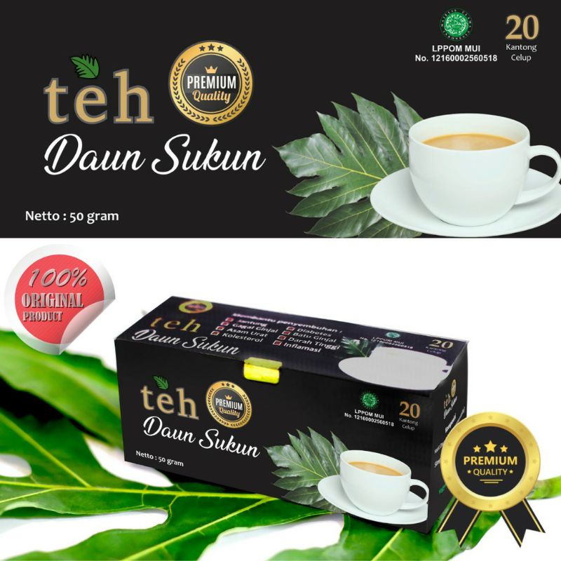 COD Teh Sehat Teh Daun Sukun Kualitas Premium 100% Teh Kesehatan Daun Sukun Asli Jogja