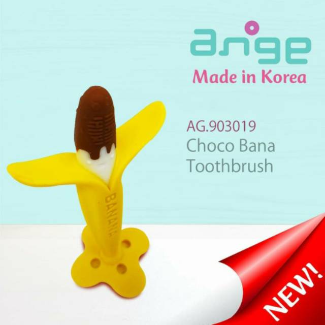 ANGE Choco Bana Toothbrush Teether - Gigitan bayi