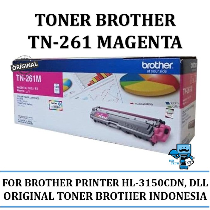 Toner Brother Original TN261 Magenta for HL-3150CDN, HL-3170CDW,dll