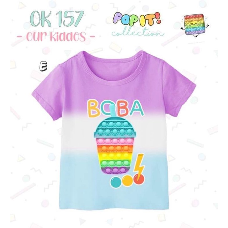 OK157 KAOS ATASAN CWE POP IT bahan katun, printing