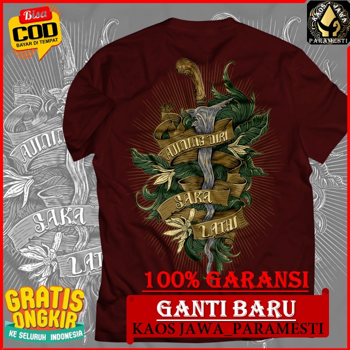 KAOS JAWA PRIA KERIS BAJU KAOS WAYANG AKSARA JAWA CULTURE  KEJAWEN PRIA WANITA KATA  KATA BIJAK PITU