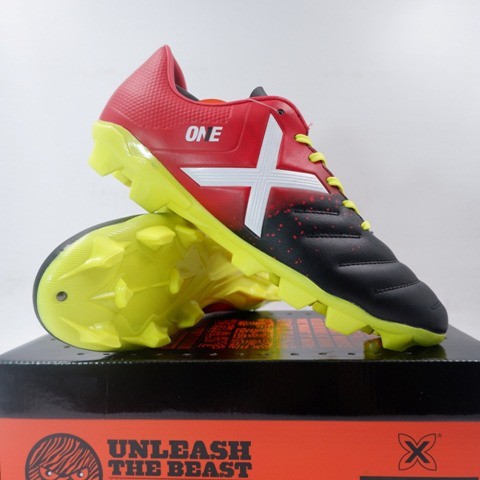 Sepatu Bola Munich One FG Black Red MUFW0804RE Original BNIB