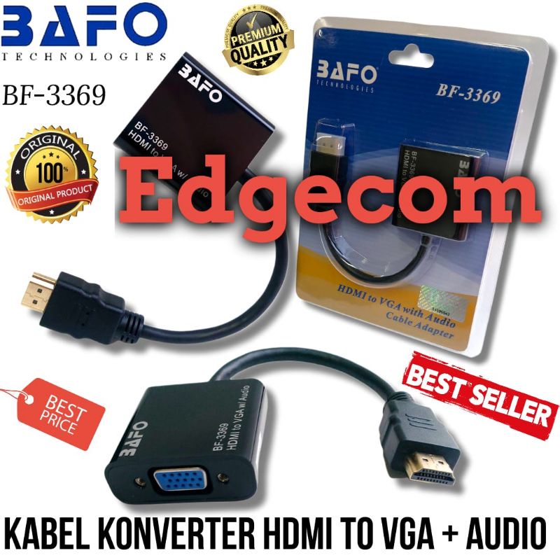 Kabel Konverter HDMI to VGA with Audio BF-3369 BAFO