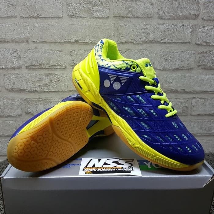 Sepatu badminton Yonex Court Ace Matrix 2 R.Blue Lime Green Original