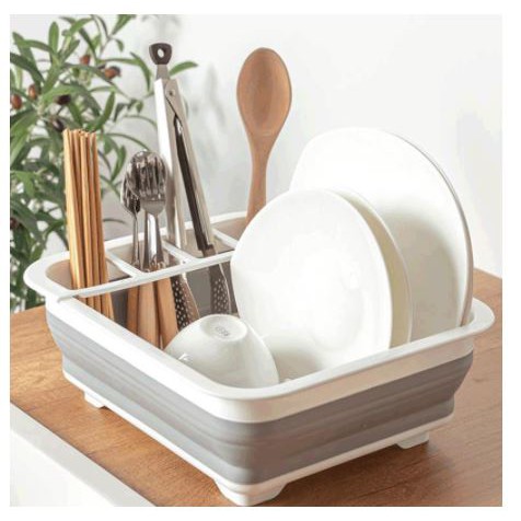 Rak Dapur Lipat Tempat Pengering Piring Peralatan Dapur Rak Piring