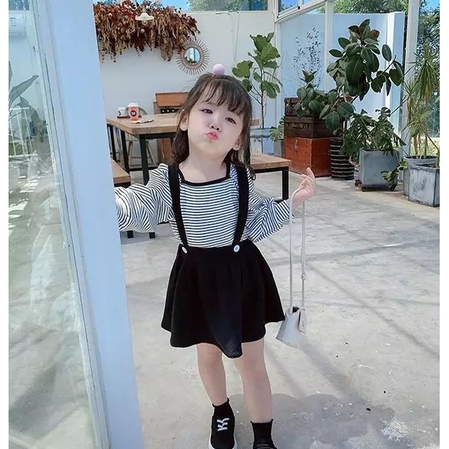 BEFAST - ZTL OOTD Tshirt Anak AMEL / Tshirt anak Pevita / Pakaian Anak-Anak Perempuan / Atasan Lengan Panjang / Tshirt Motif Garis-Garis / Fashion Anak Perempuan Lucu / Kaos Casual Santai Anak / Terlaris