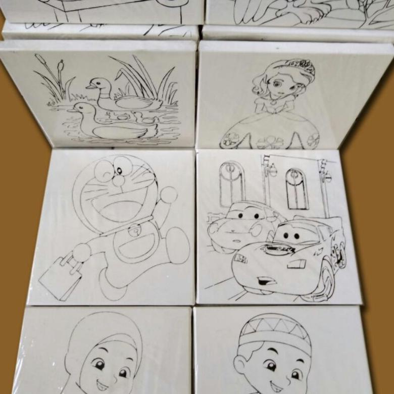 

[(BAYAR DITEMPAT) Kanvas Lukis Sketsa Anak