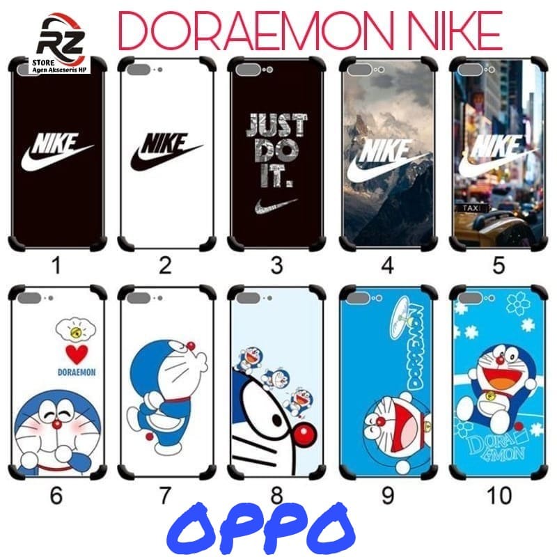 CASE FUZE CRACK DORAEMON N1 K3 OPPO A52 A92 A72 A53 A33 2020 CASING KARAKTER  HARD CASE SILIKON LUCU