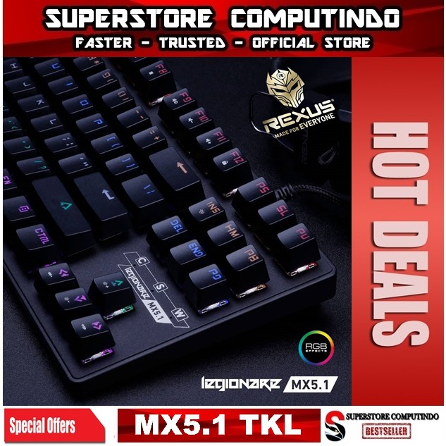 Rexus MX5.1 TKL Legionare Mechanical Gaming Keyboard - RX-MX5.1