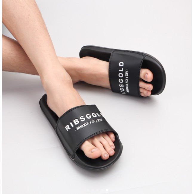SENDAL SLIP ON // SENDAL SLIPPERS // SENDAL RIBSGOLD SENDAL PRIA WANITA