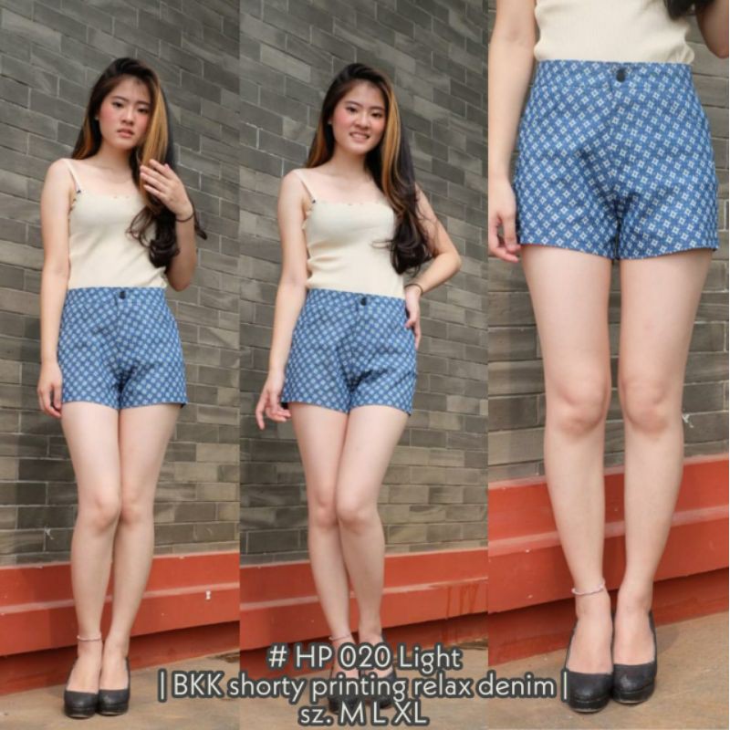 ⚡ CLEARANCE SALE ❤ PREMIUM IMPORT BKK ❤ REAL PIC! DENIM FULL PATTERN SHORT HOT PANTS