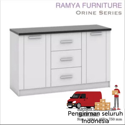 Kitchen set lemari dapur bawah putih 3 pintu minimalis LUAR BANDUNG