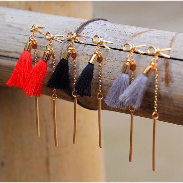 ASTL005 - Anting tassel coin long line | aksesoris import murah